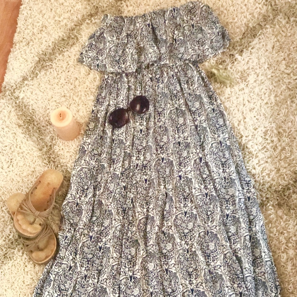 Boho Style Sleeveless Maxi Dress